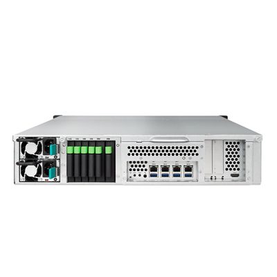 QSAN XCubeNAS XN8112R, NAS/iSCSI, 12x3,5" + 4x2,5" Bay SATA, 2U rackmount, Xeon QuadCore 2,0 GHz, 8 GB (max. 256), 4x 10GbE + 4x 2,5GbE LAN