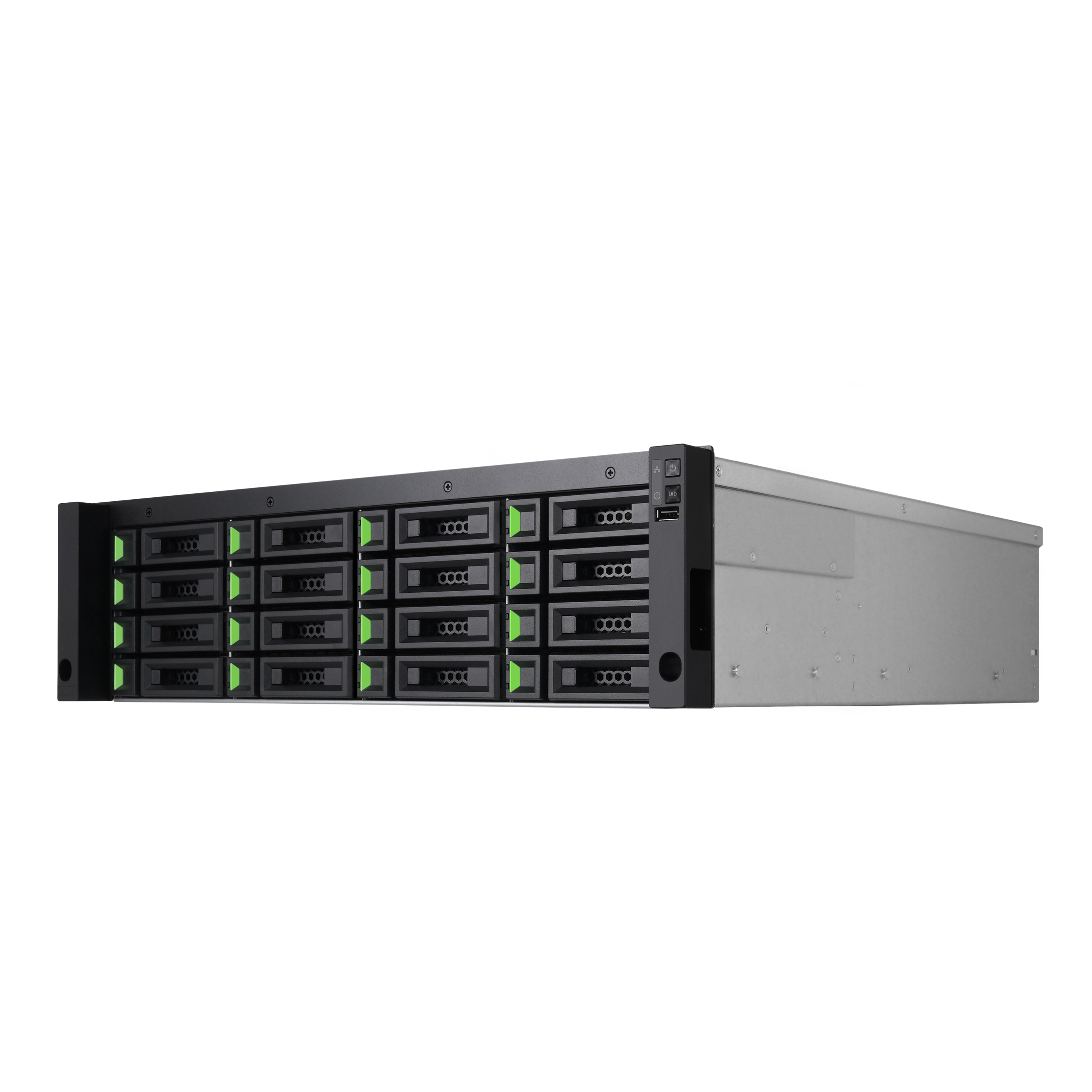 QSAN XCubeSAN XS3316D Dual-Controller SAN System, 16 Bay 2,5/3,5", 12Gb/s SAS, 3U, 8x 10GBASE-SR (incl. 4 GBIC)