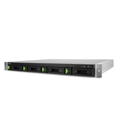 QSAN XCubeNAS XN8104R, NAS/iSCSI, 4x3,5" Bay SATA, 1U 19", Intel XEON QC 2.2 GHz, 8GB (max. 256GB), 4x 10GbE + 4x 2,5GbE LAN, ZFS File System