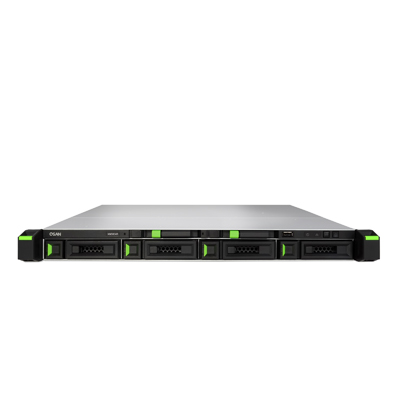 QSAN XCubeNAS XN8104R, NAS/iSCSI, 4x3,5" Bay SATA, 1U 19", Intel XEON QC 2.2 GHz, 8GB (max. 256GB), 4x 10GbE + 4x 2,5GbE LAN, ZFS File System